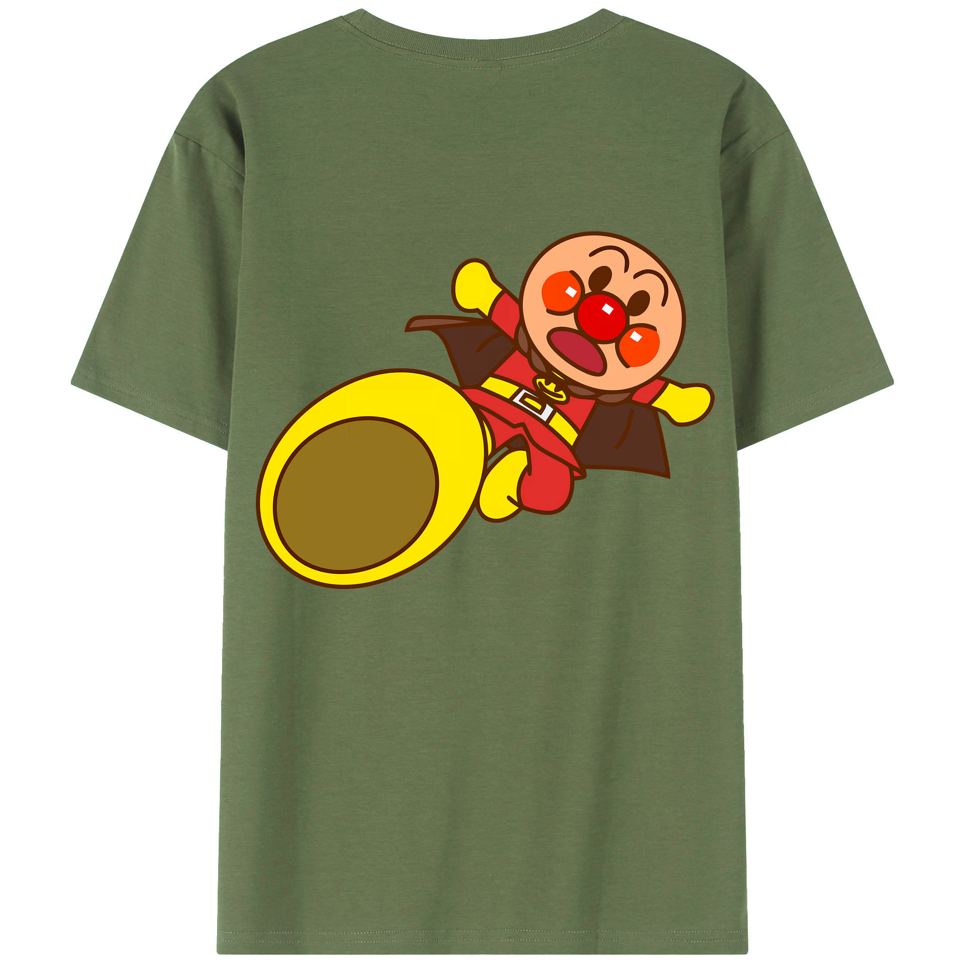 （画像用） アンパンマン Anpanman 綿100％ メンズ半袖Tシャツ（バックプリント） 通気性